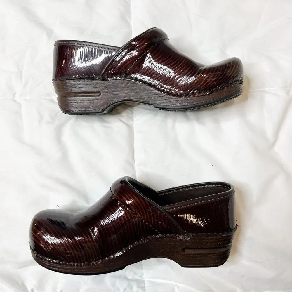 Dansko Abstract Line Print Clog Shoes - image 5